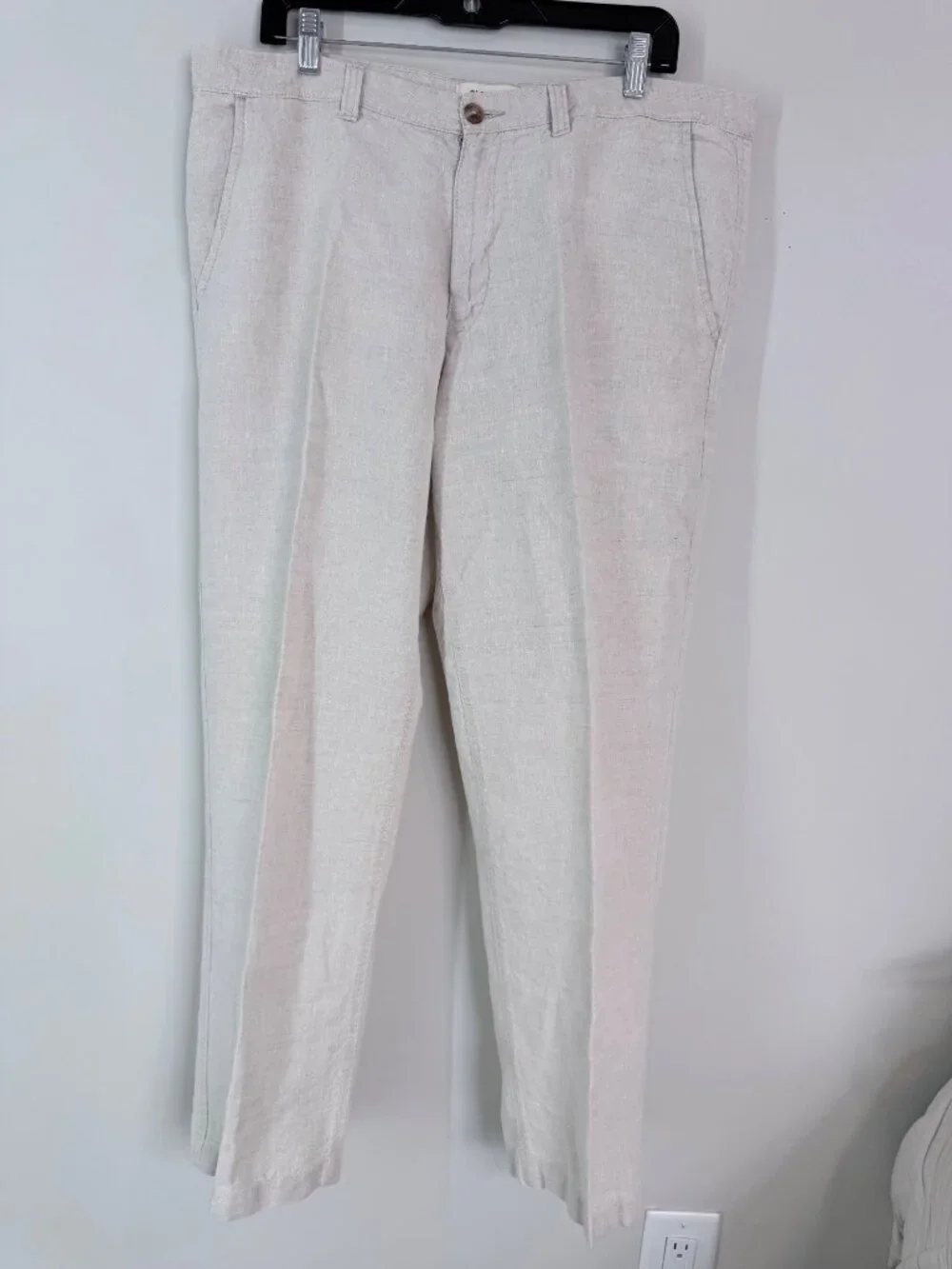 Old Navy Mens100% Linen Beige Pants Size 36x34 Lightweight Casual Wear